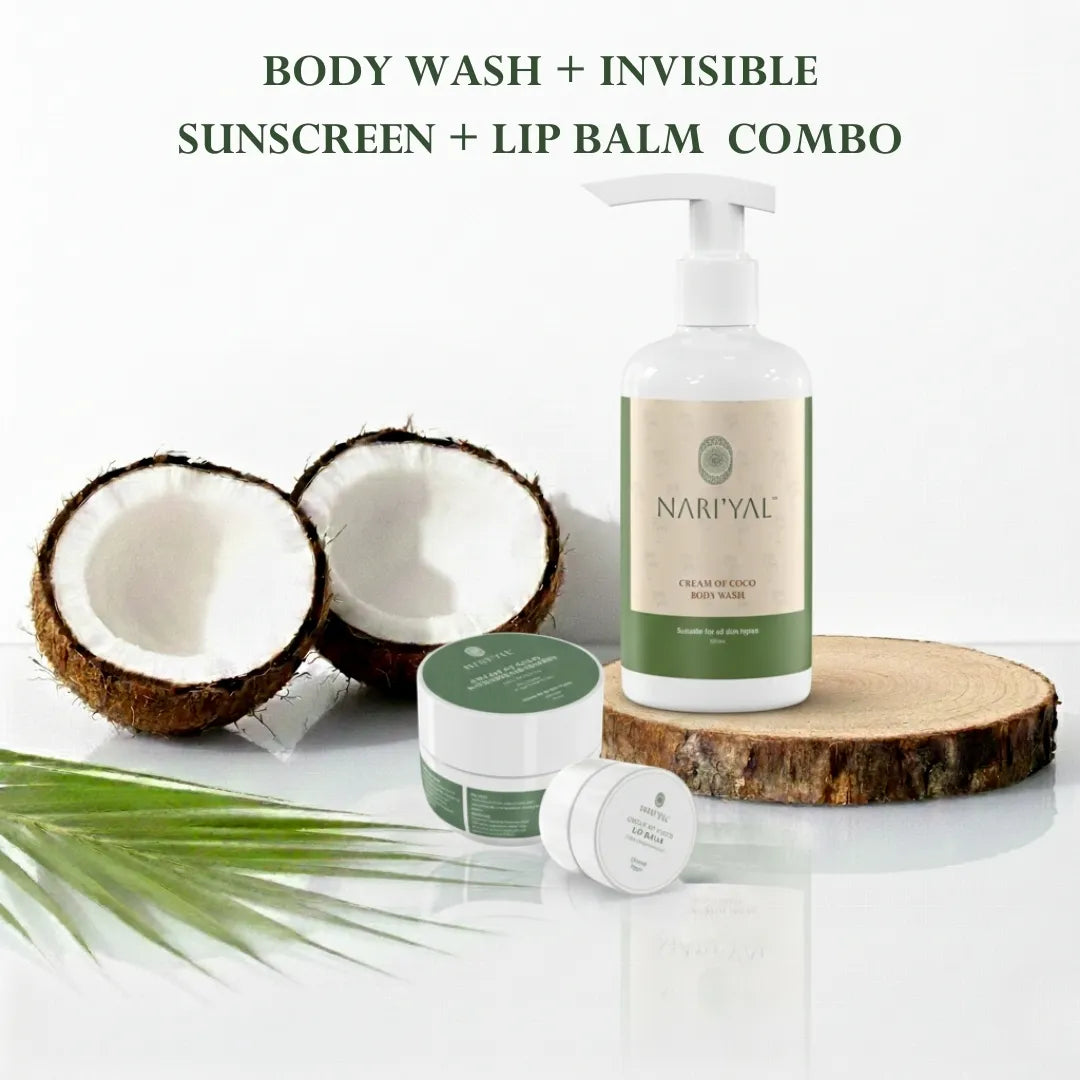 Body Wash + Sunscreen + Lip Balm Combo