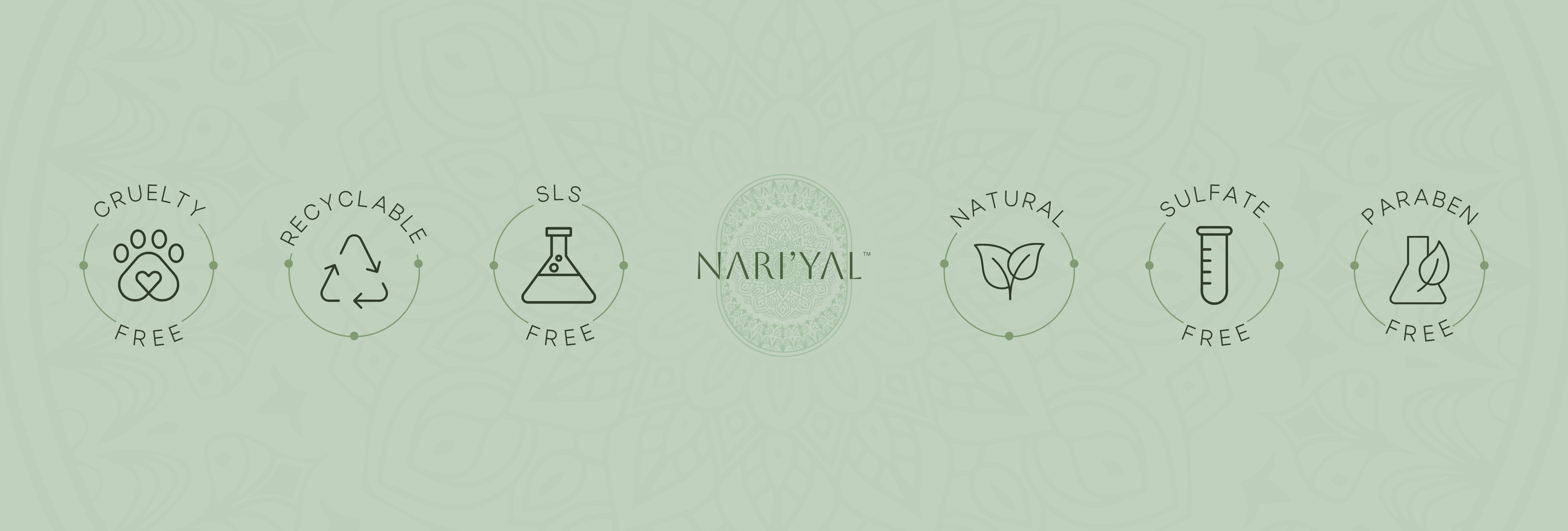Cruelty Free, Recyclable, SLS Free, Natural, Sulfate Free, Paraben Free Products of Nariyal Cosmetics