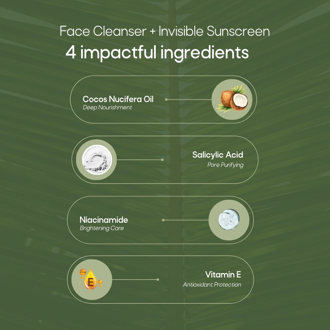 Face Cleanser + Sunscreen Combo