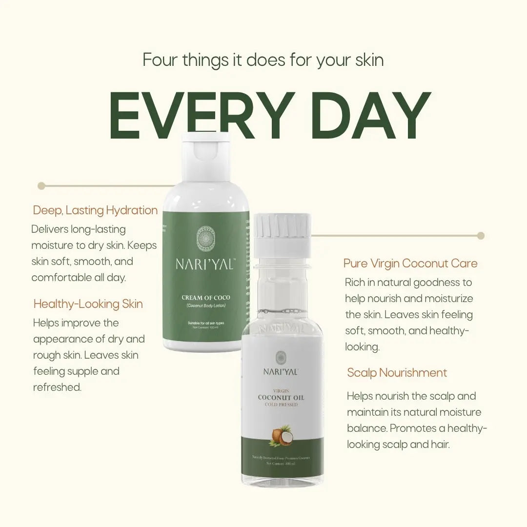 Body Lotion + Virgin Coconut Oil Cold Pressed Combo