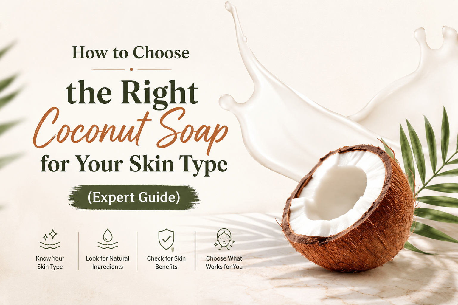 choosing coconut soap among natural coconut skin care products 