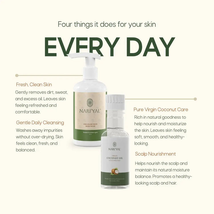 Body Wash + Virgin Coconut Oil Cold Pressed Combo