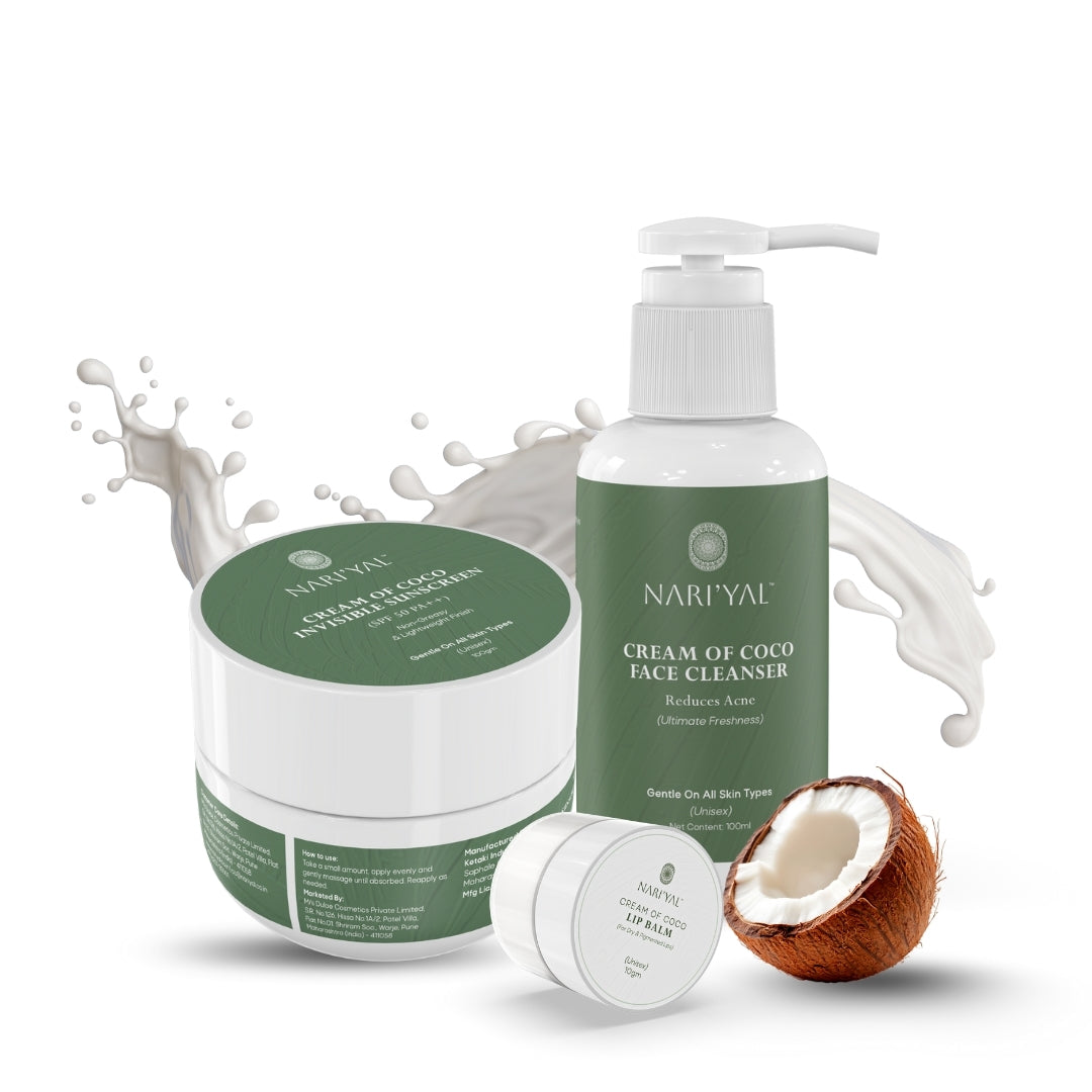 Face Cleanser + Sunscreen + Lip Balm Combo