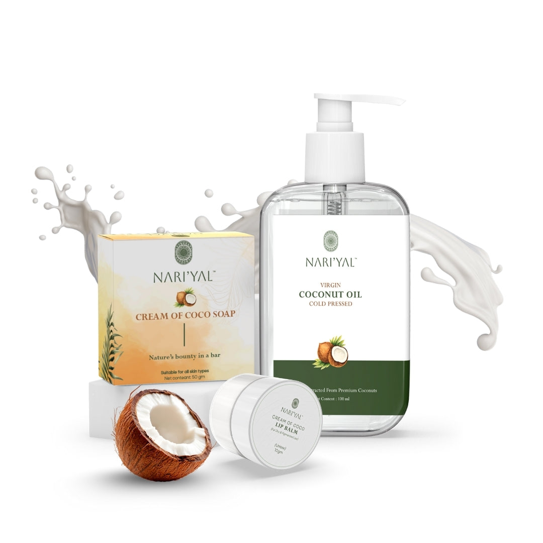 Virgin Coconut Oil + Soap + Lip Balm Combo