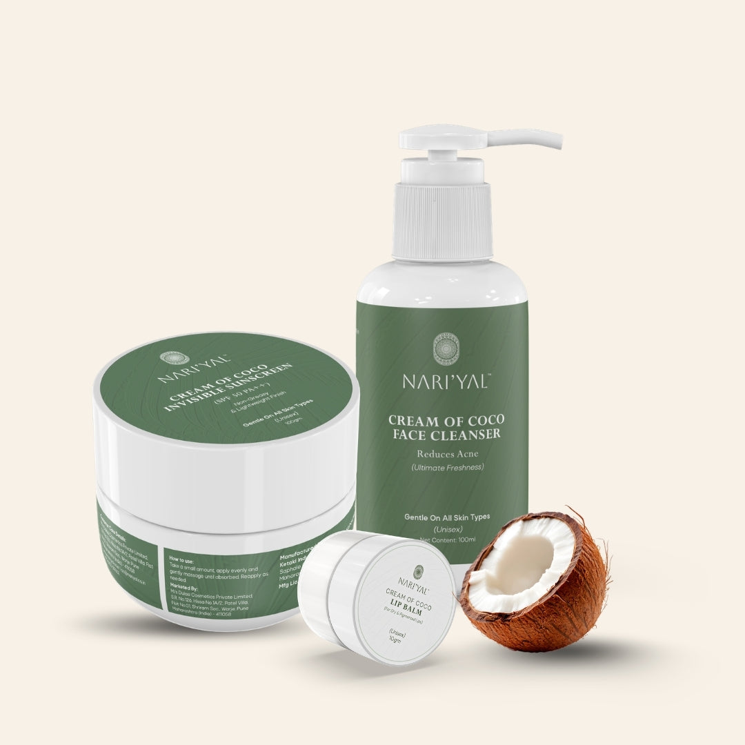 Face Cleanser + Sunscreen + Lip Balm Combo