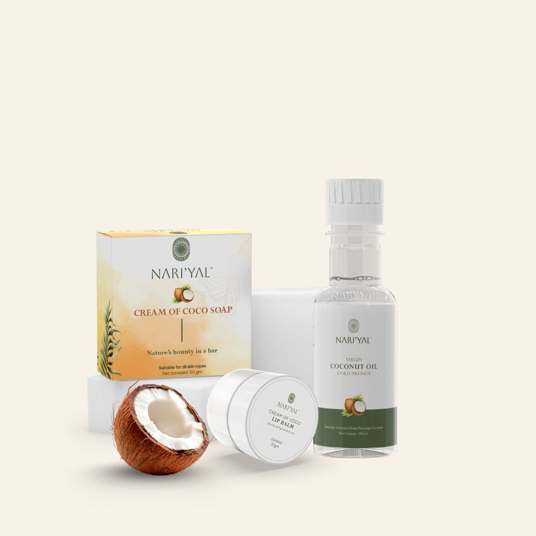 Virgin Coconut Oil + Soap + Lip Balm Combo