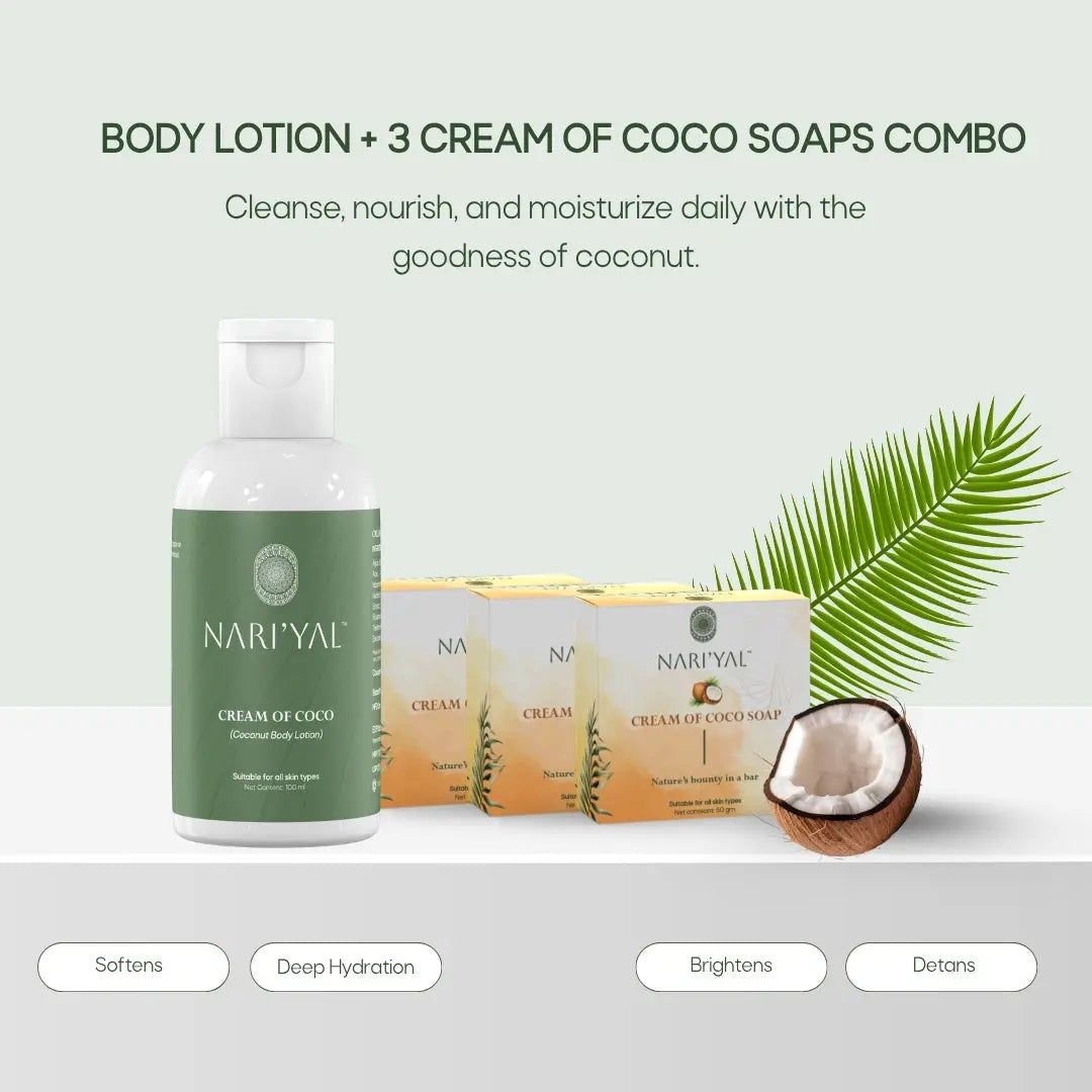 Body Lotion + 3 Soaps Combo