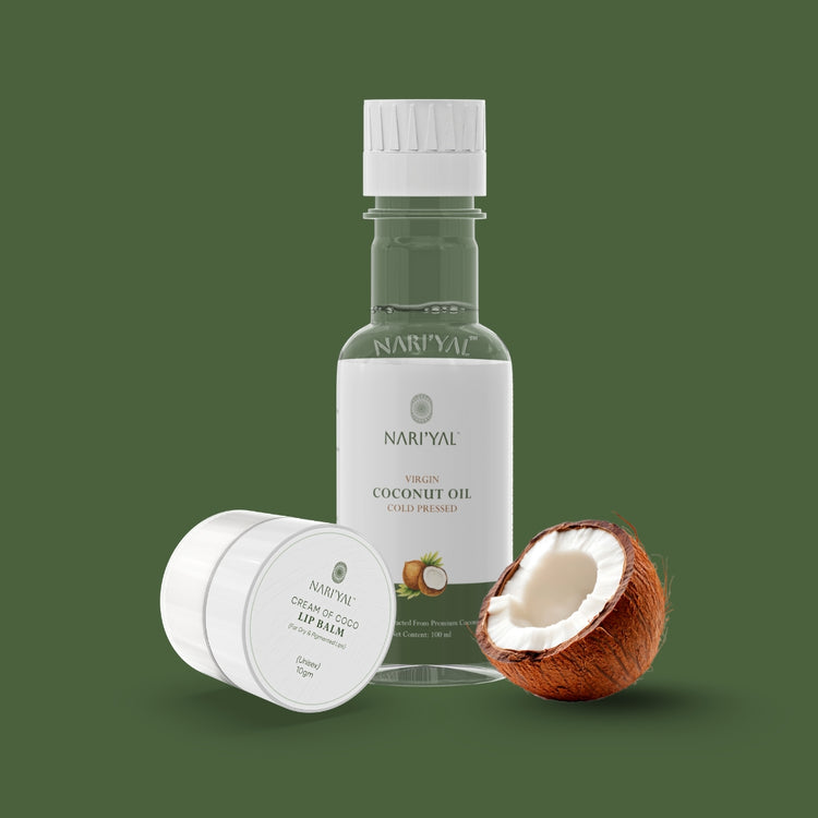Virgin Coconut Oil Cold Pressed + Lip Balm Combo