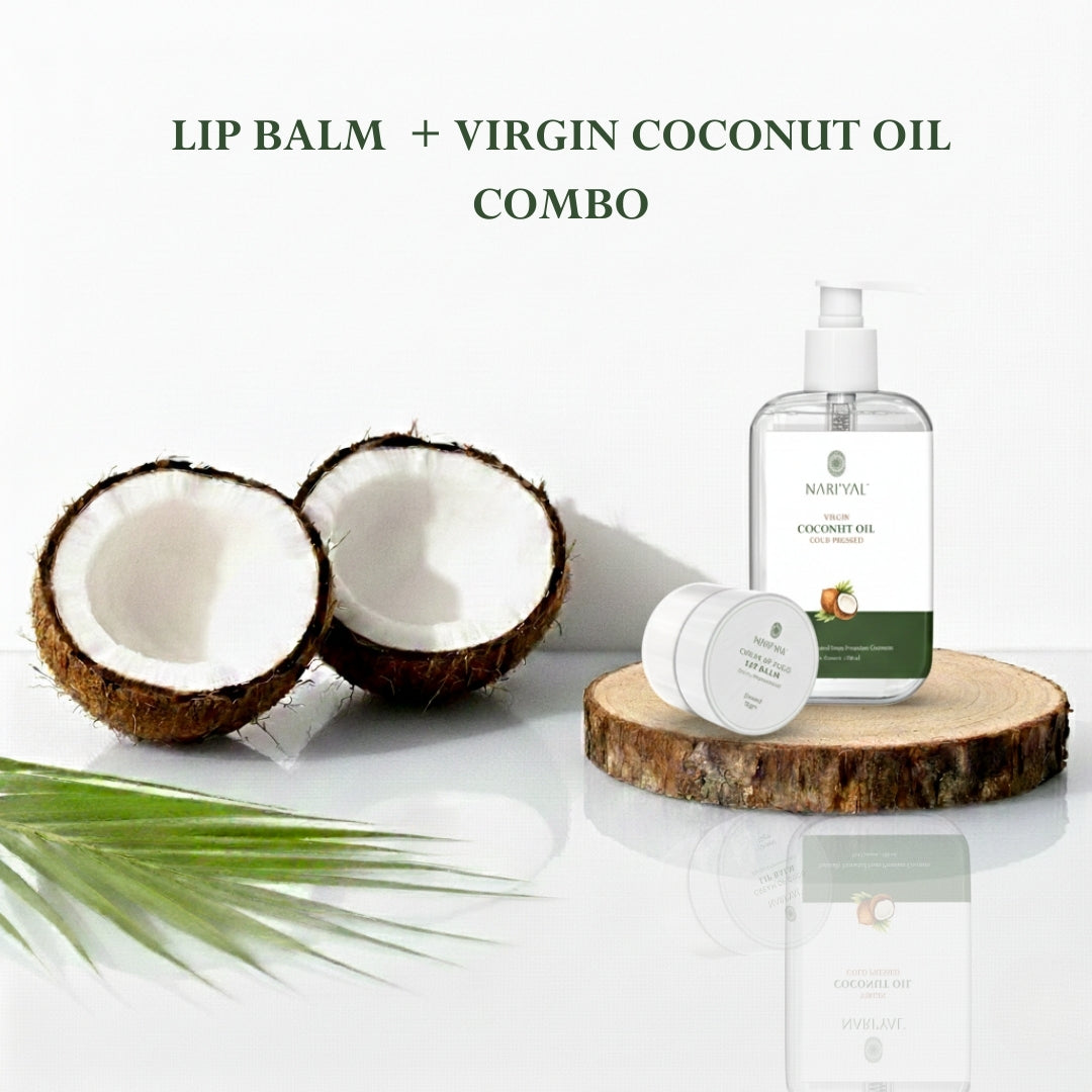 Lip Balm + Virgin Coconut Oil Cold Pressed Combo
