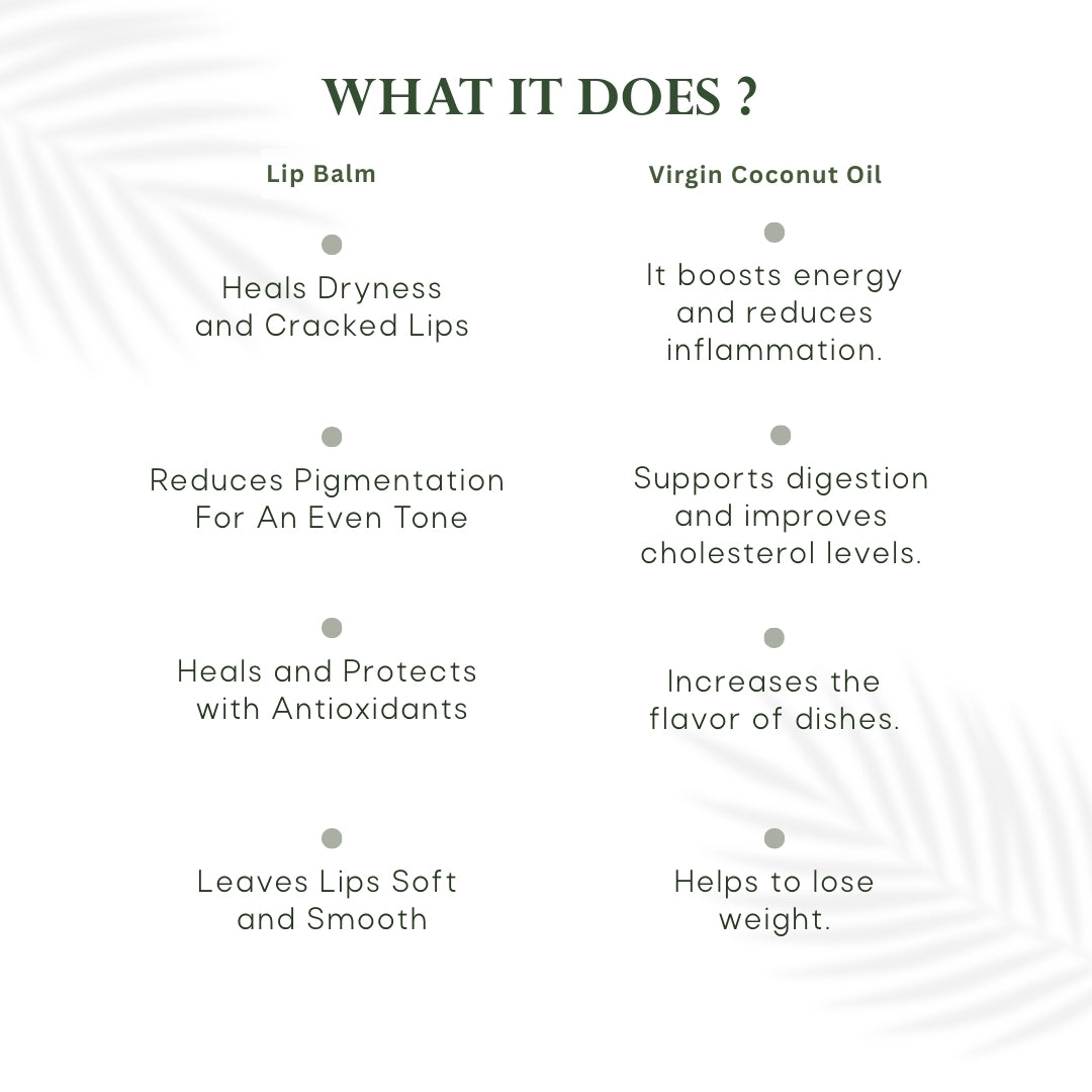 Lip Balm + Virgin Coconut Oil Cold Pressed Combo