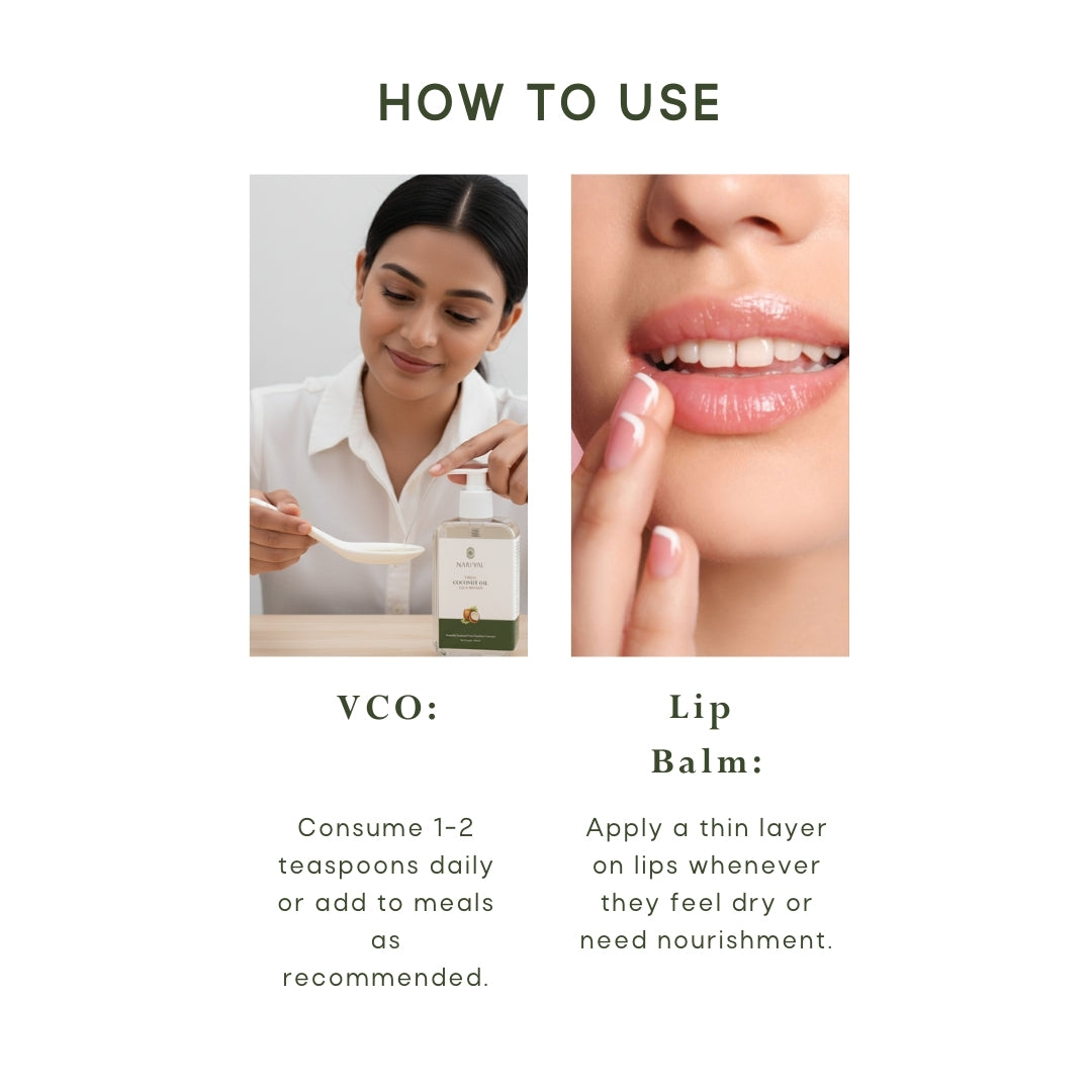 Lip Balm + Virgin Coconut Oil Cold Pressed Combo