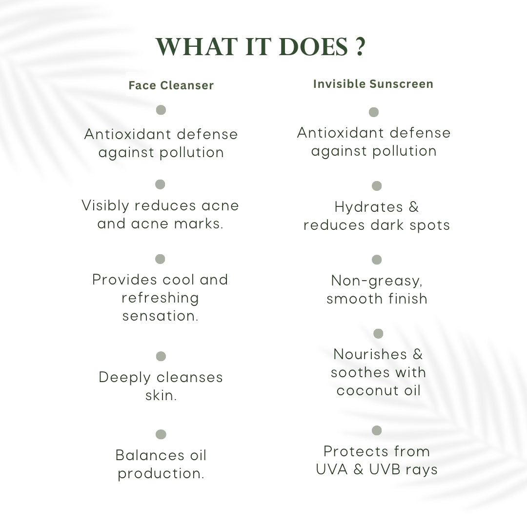 Face Cleanser + Sunscreen Combo