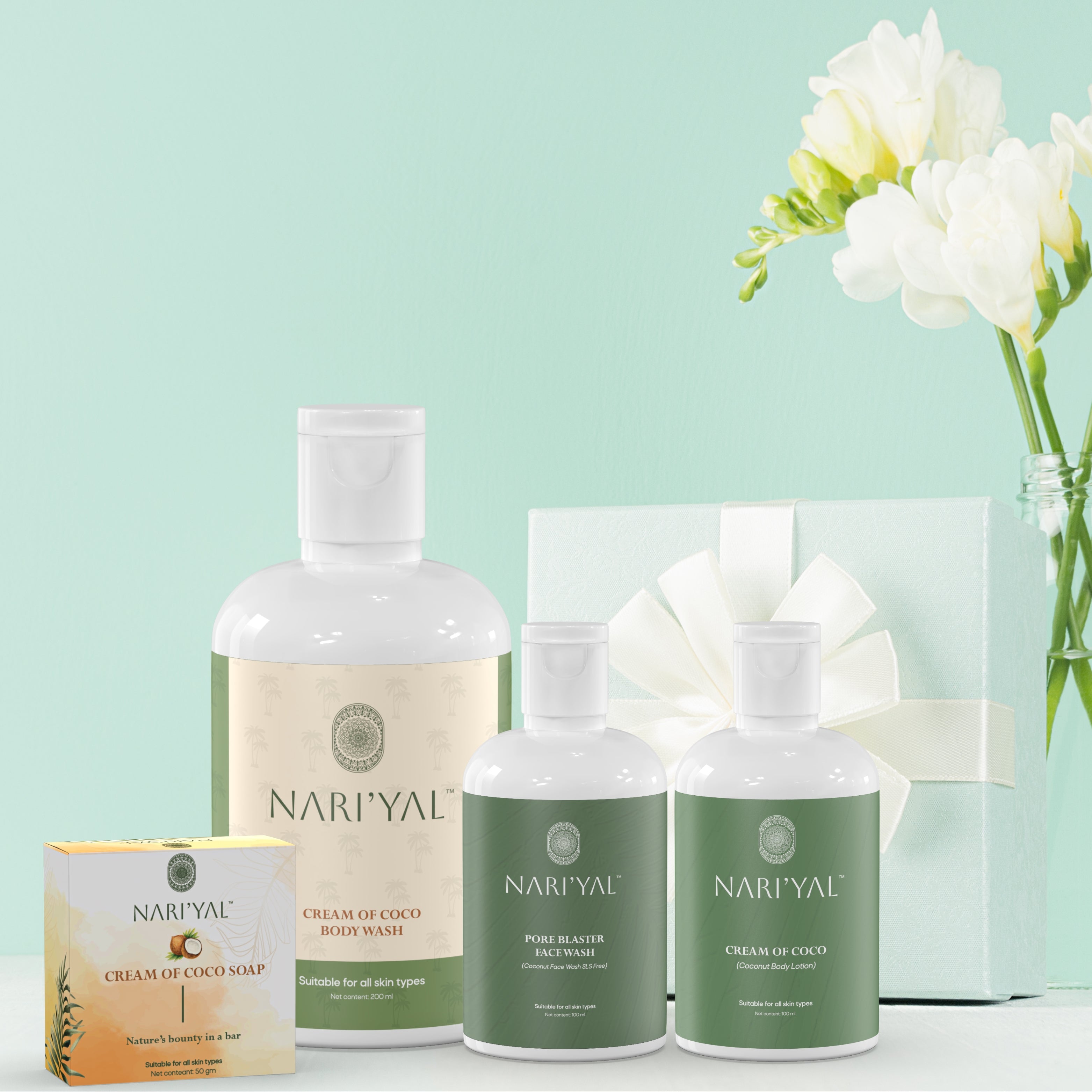 Gift Set Bundle Of  Wholesomeness (Face wash 100ml, Body lotion 100ml, Body wash and Soap)