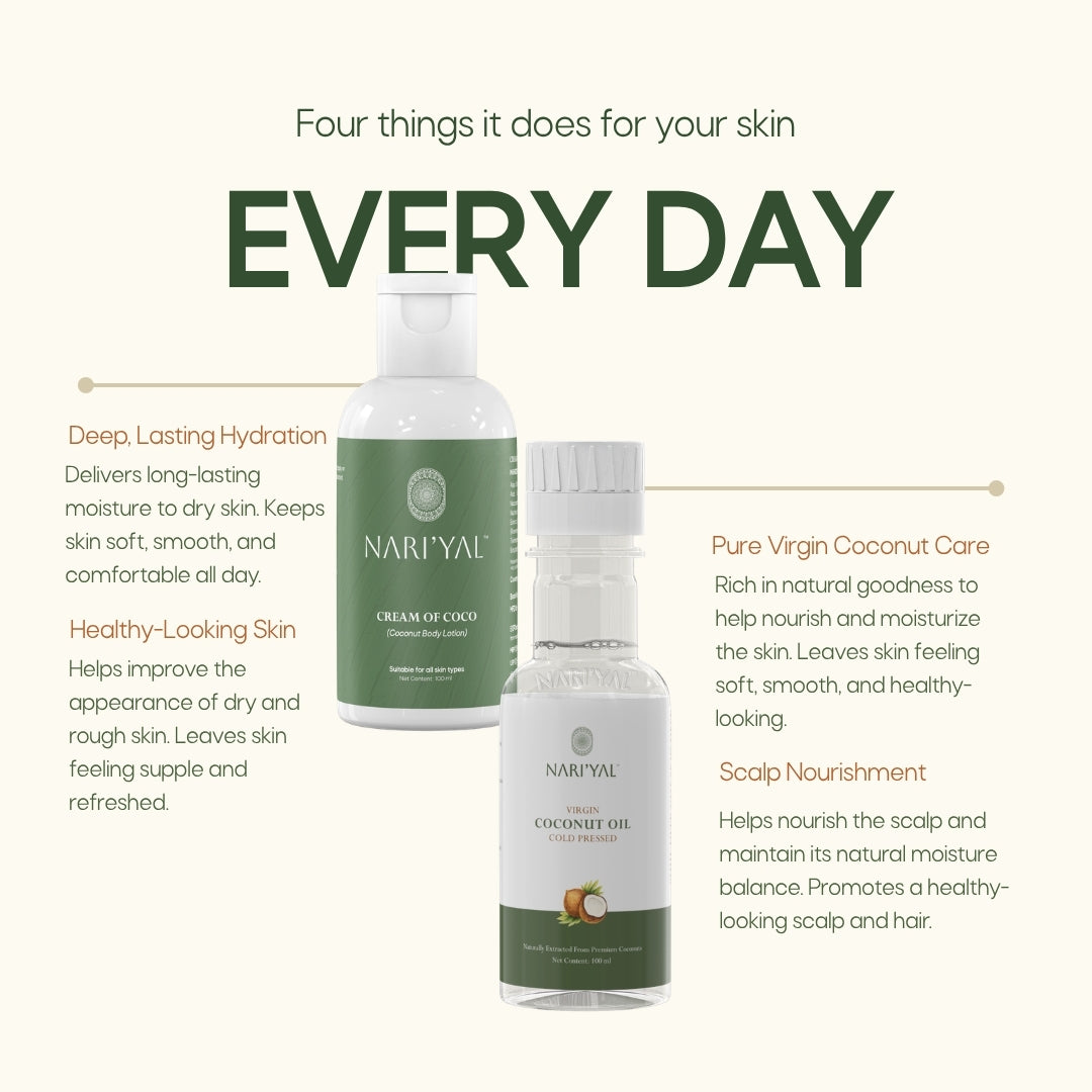 Body Lotion + Virgin Coconut Oil Cold Pressed Combo