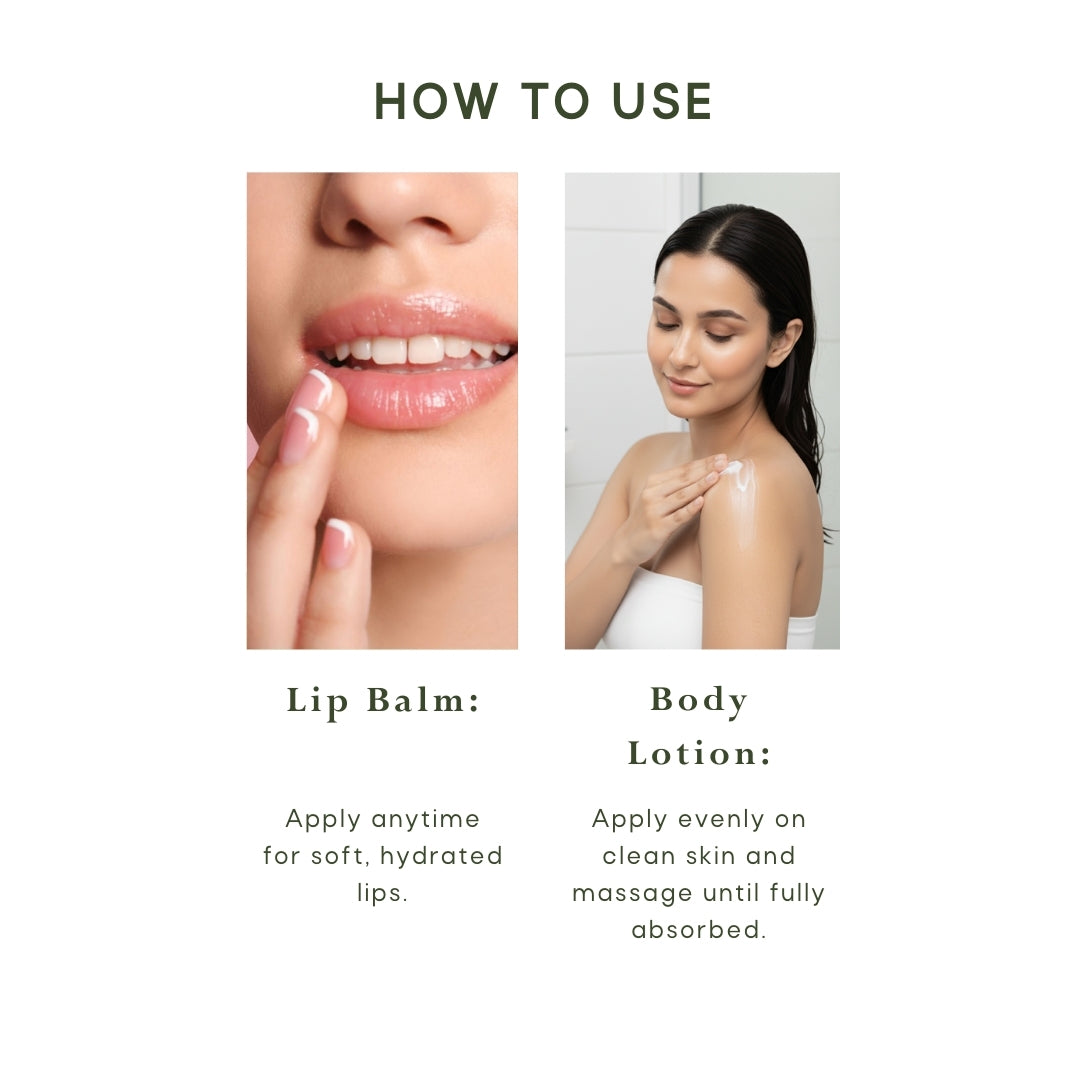 Lip Balm + Body Lotion Combo