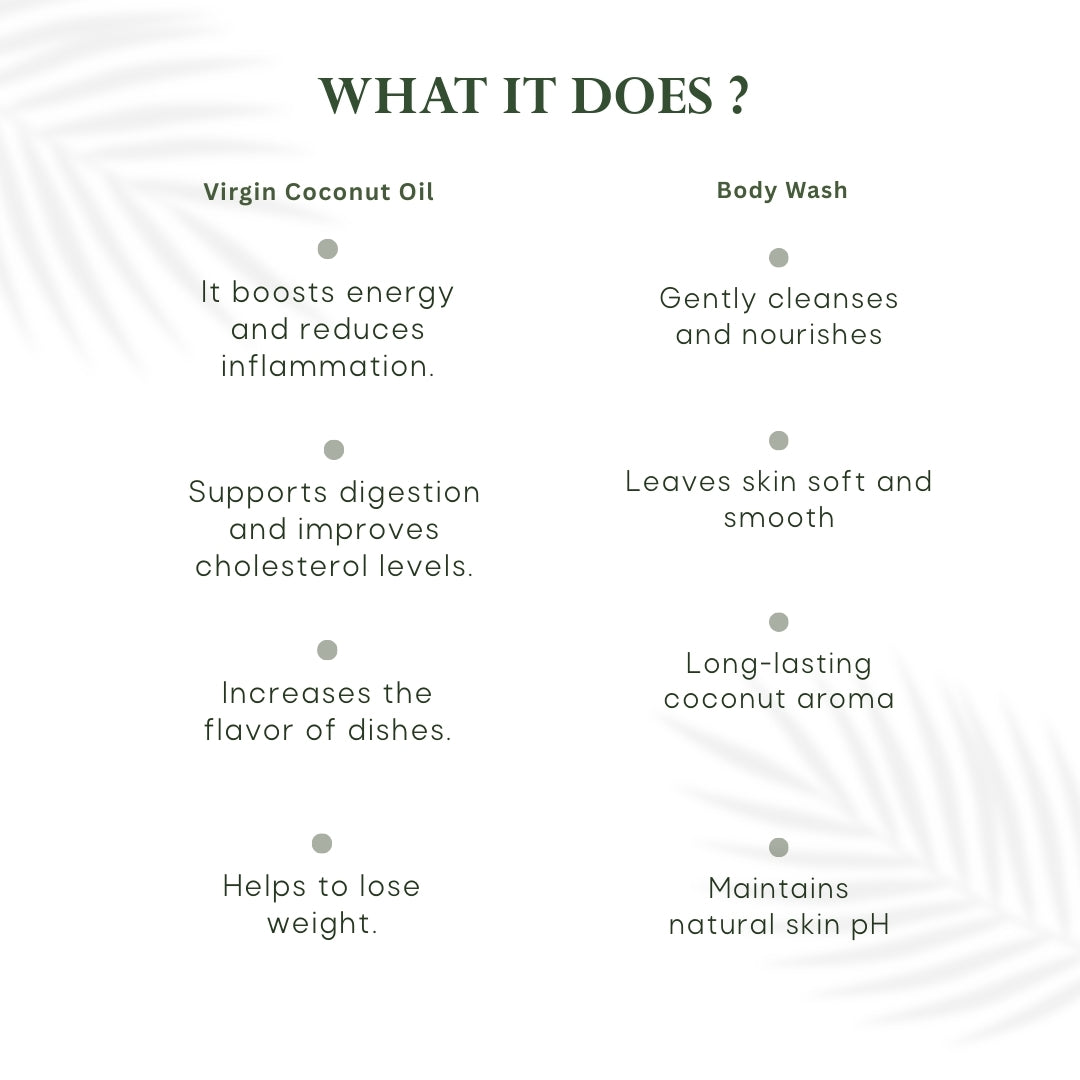 Body Wash + Virgin Coconut Oil Cold Pressed Combo
