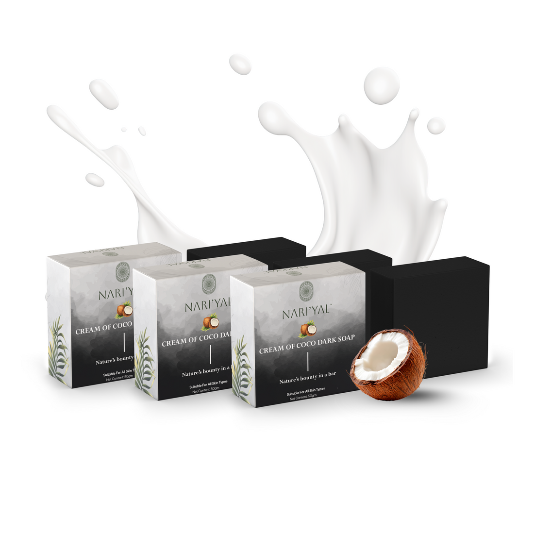 Cream of Coco Dark Soap Pack of 3