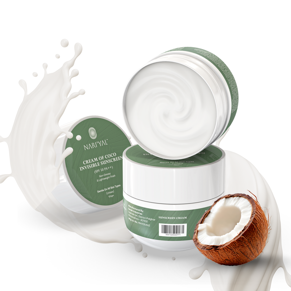 Cream of Coco Invisible Sunscreen Pack of 2